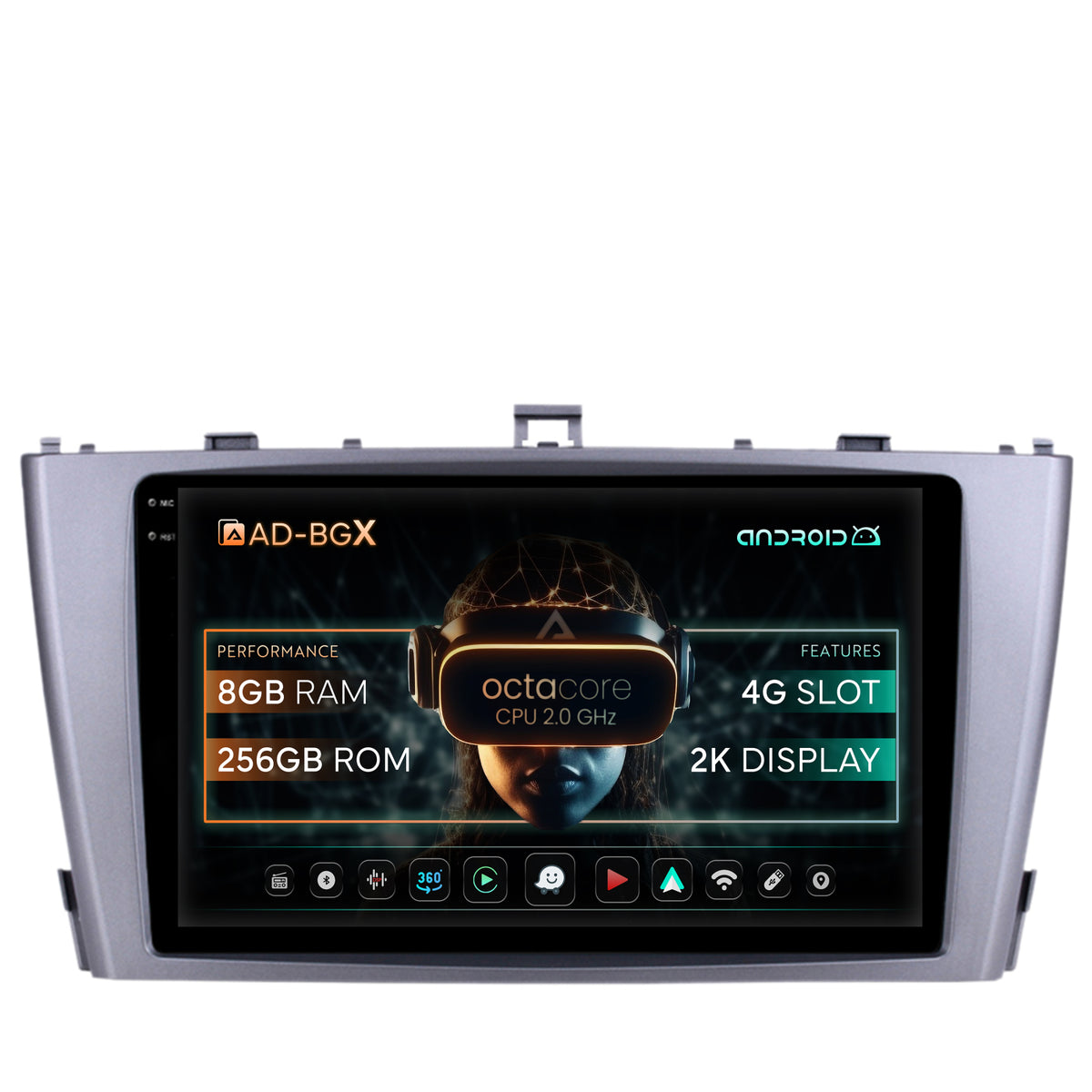 Navigatie Toyota Avensis (2008-2015), Android, X-Octacore / 8GB RAM + 256GB ROM, 9.5 Inch - AD-BGX9008+AD-BGRKIT093-S