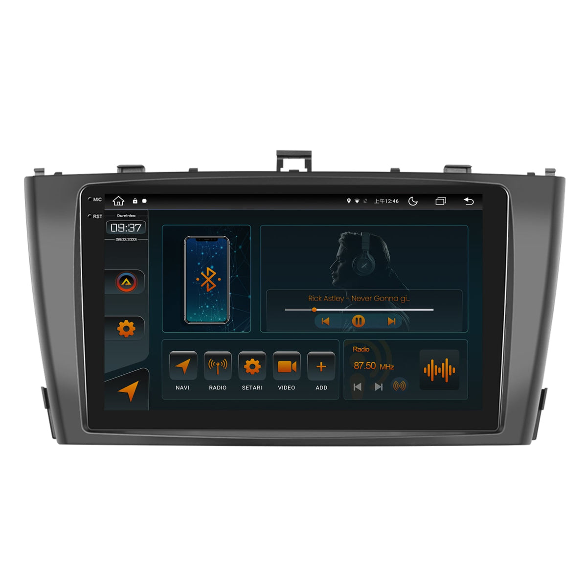 Navigatie Toyota Avensis (2009-2015), Android , V-Octacore / 4GB RAM + 64GB ROM, 9.5 Inch - AD-BGV9004+AD-BGRKIT093-B