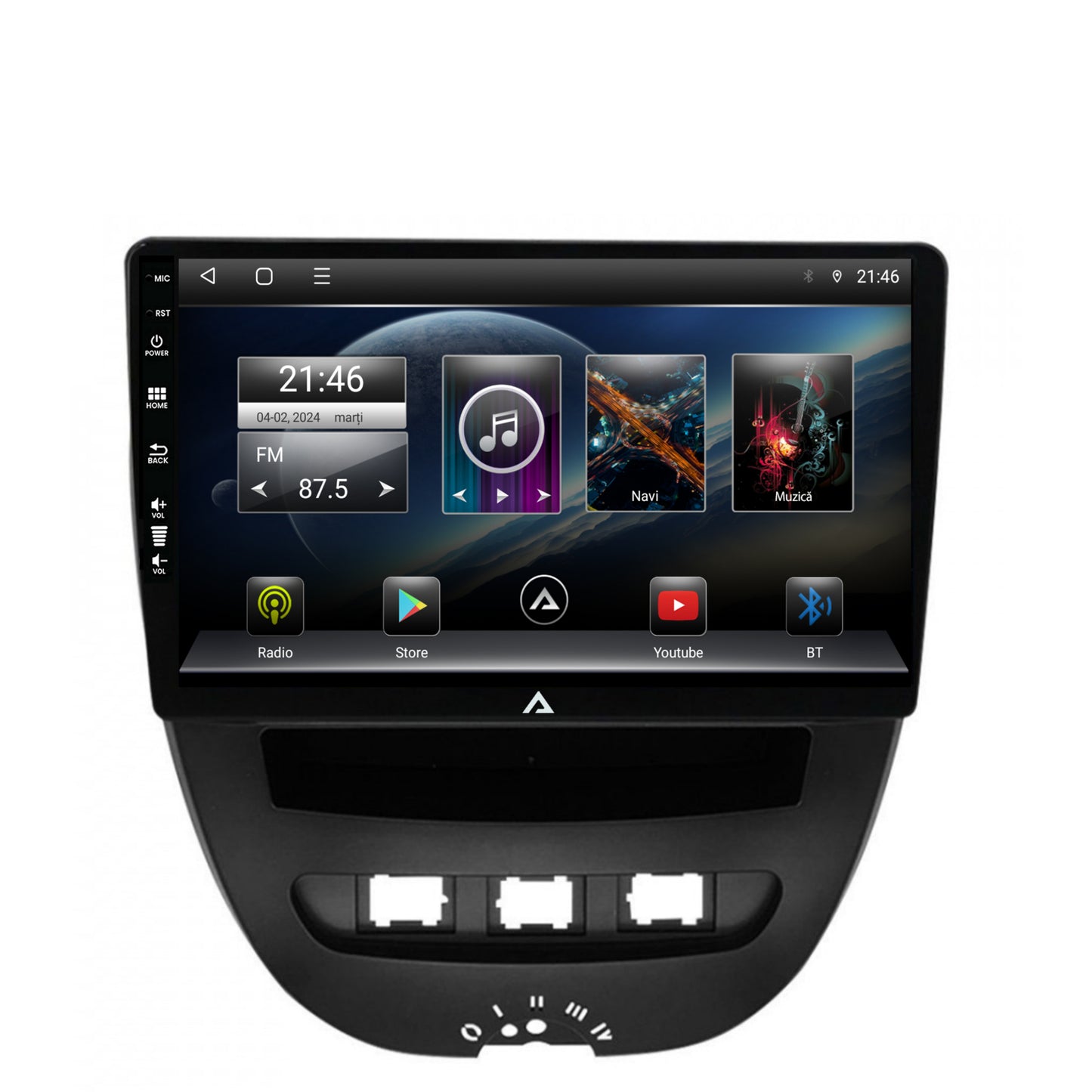 Navigatie Toyota AYGO / Citroen C1 (2005-2014), Android, E-Octacore / 2GB RAM + 32GB ROM, 10.1 Inch - AD-BGE9002+AD-BGRKIT099