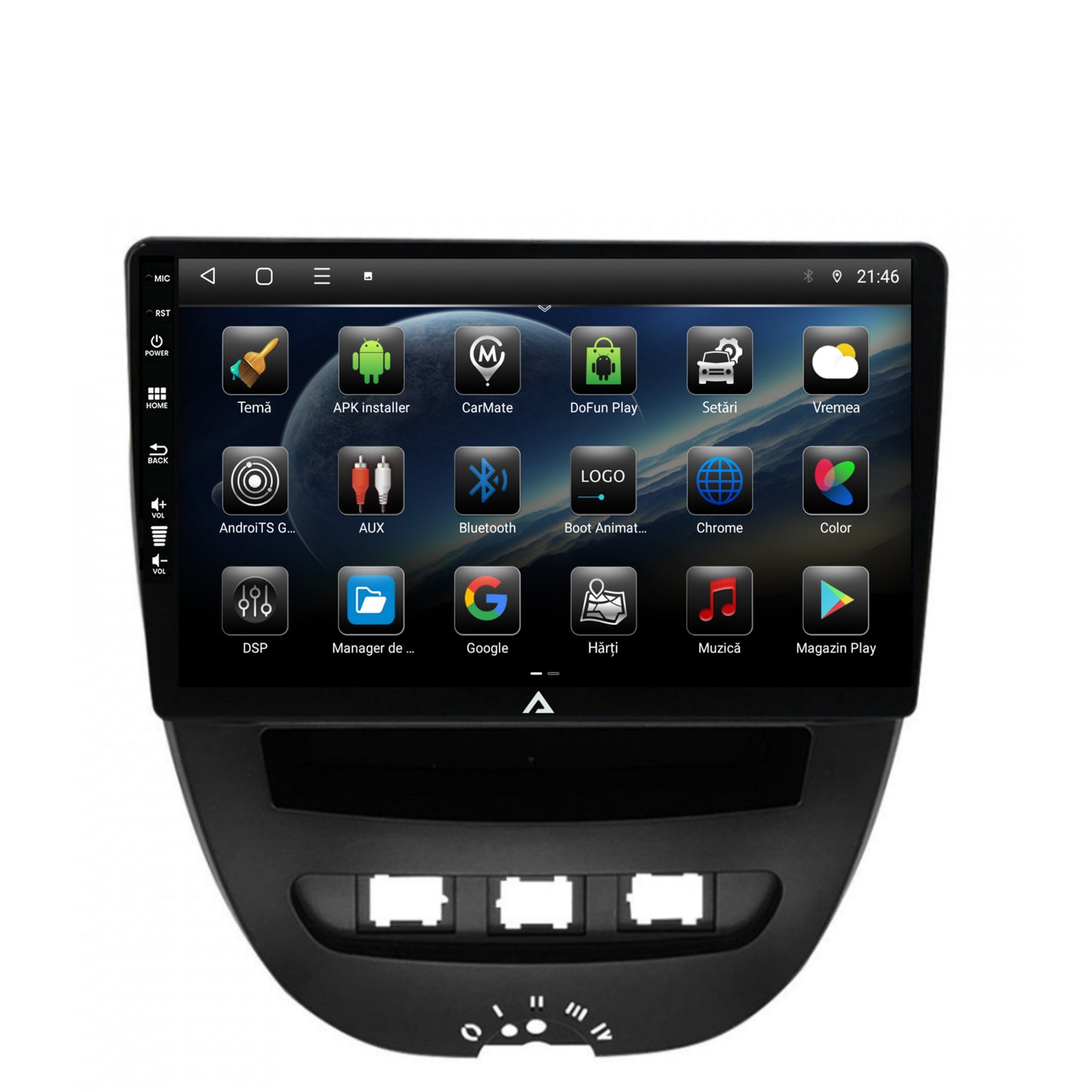 Navigatie Toyota AYGO / Citroen C1 (2005-2014), Android, P-Octacore / 2GB RAM + 32GB ROM, 10.1 Inch - AD-BGP9002+AD-BGRKIT099