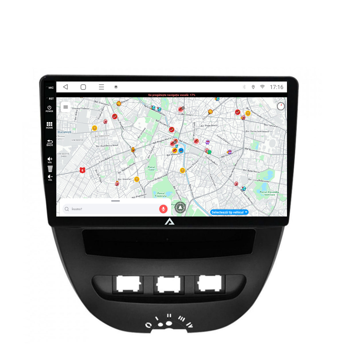 Navigatie Toyota AYGO / Citroen C1 (2005-2014), Android, P-Octacore / 2GB RAM + 32GB ROM, 10.1 Inch - AD-BGP9002+AD-BGRKIT099