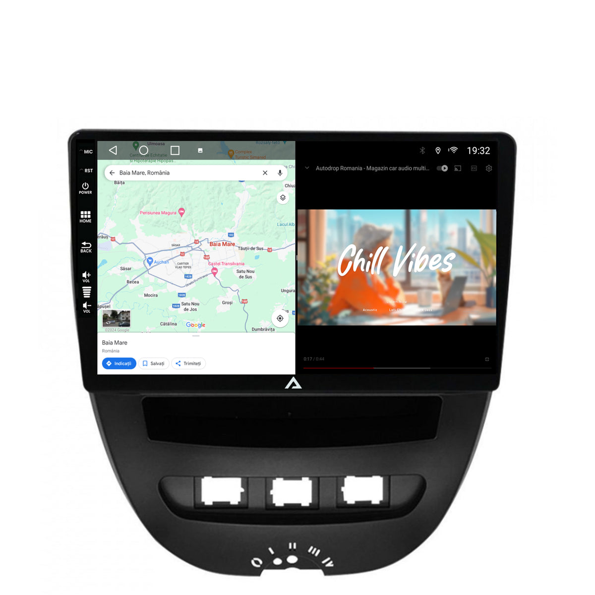 Navigatie Toyota AYGO / Citroen C1 (2005-2014), Android, A-Octacore / 4GB RAM + 64GB ROM, 10.1 Inch - AD-BGA9004+AD-BGRKIT099