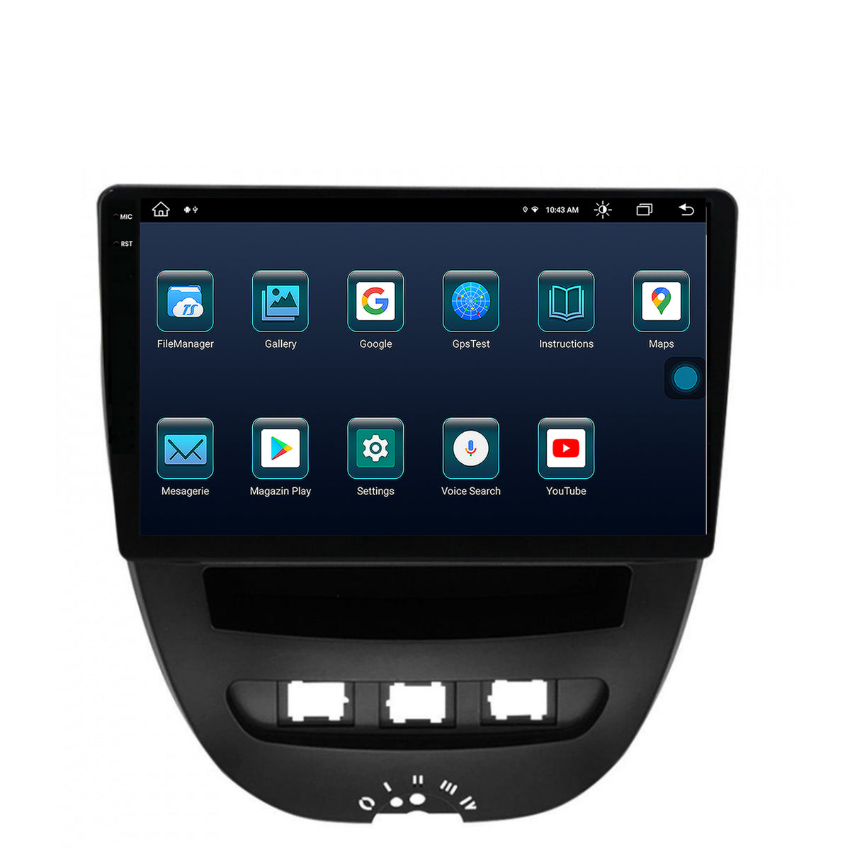 Navigatie Toyota AYGO / Citroen C1 (2005-2014), Android, X-Octacore / 8GB RAM + 256GB ROM, 10.36 Inch - AD-BGX9008+AD-BGRKIT099