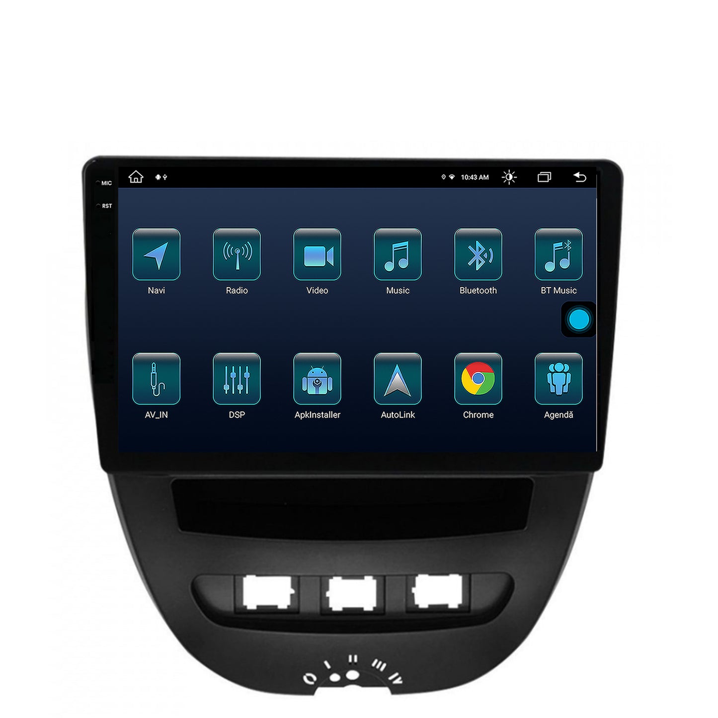 Navigatie Toyota AYGO / Citroen C1 (2005-2014), Android, X-Octacore / 8GB RAM + 256GB ROM, 10.36 Inch - AD-BGX9008+AD-BGRKIT099