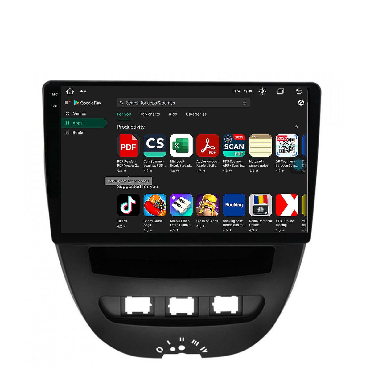 Navigatie Toyota AYGO / Citroen C1 (2005-2014), Android, X-Octacore / 8GB RAM + 256GB ROM, 10.36 Inch - AD-BGX9008+AD-BGRKIT099