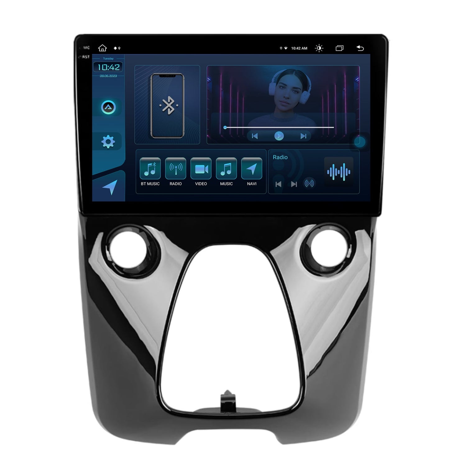 Navigatie Toyota AYGO (2014-2022), Android, X-Octacore / 8GB RAM + 256GB ROM, 9.5 Inch - AD-BGX9008+AD-BGRKIT088