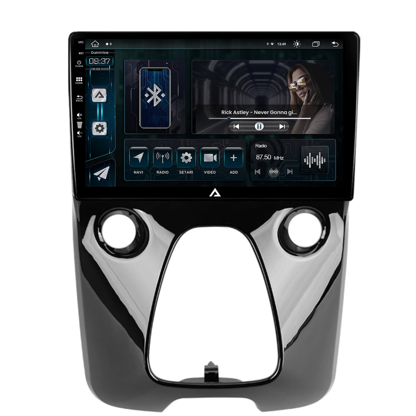 Navigatie Toyota AYGO (2014-2022), Android, Z-Octacore / 8GB RAM + 256GB ROM, 9 Inch - AD-BGZ9008+AD-BGRKIT088