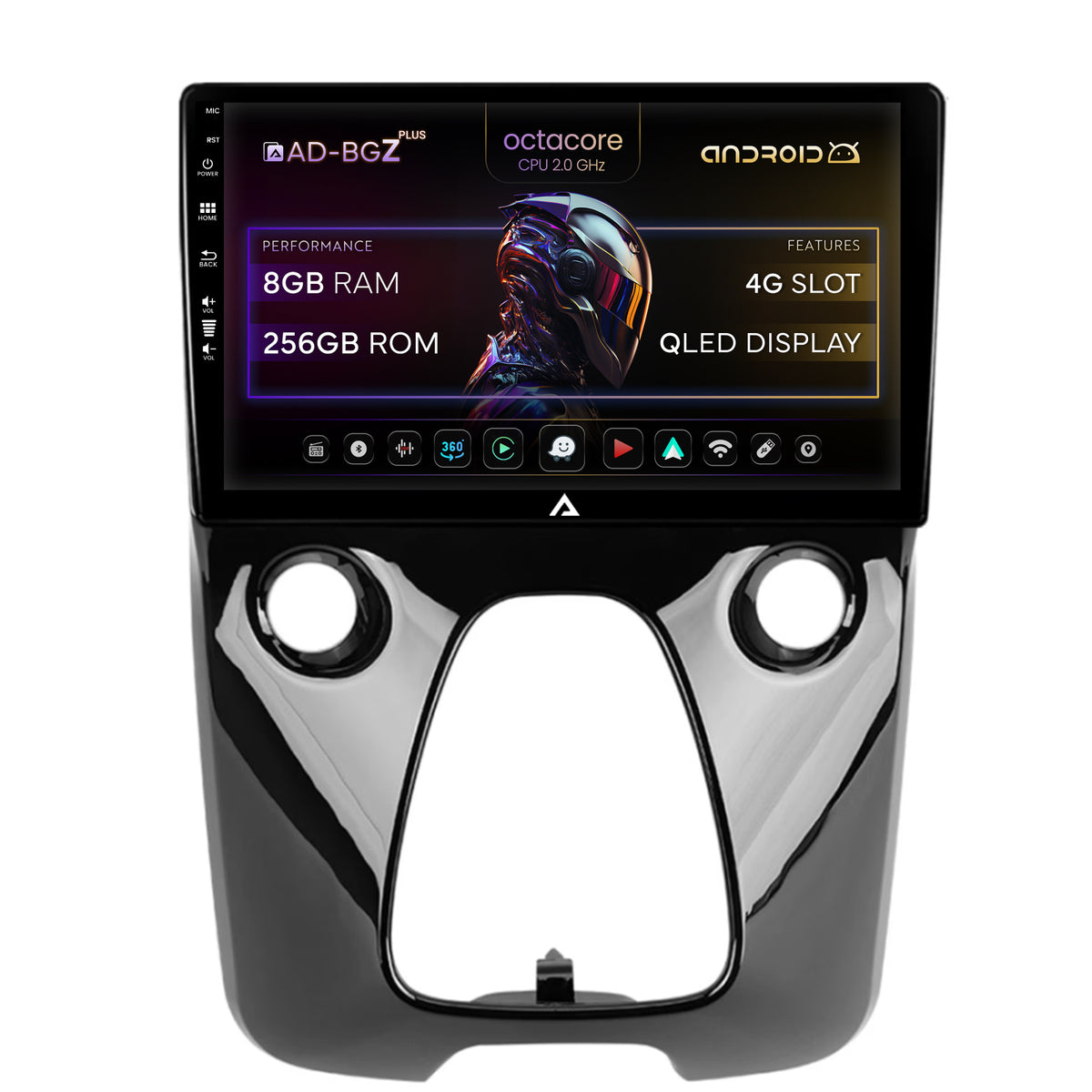 Navigatie Toyota AYGO (2014-2022), Android, Z-Octacore / 8GB RAM + 256GB ROM, 9 Inch - AD-BGZ9008+AD-BGRKIT088