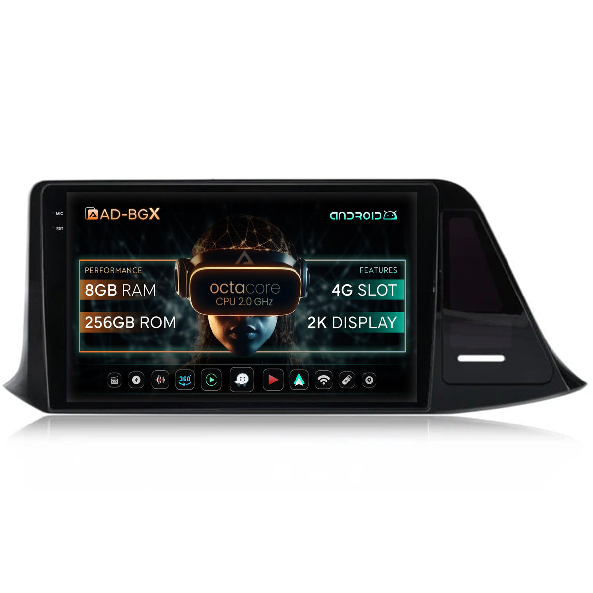 Navigatie Toyota C-HR (2016-2020), Android, X-Octacore / 8GB RAM + 256GB ROM, 9.5 Inch - AD-BGX9008+AD-BGRKIT074
