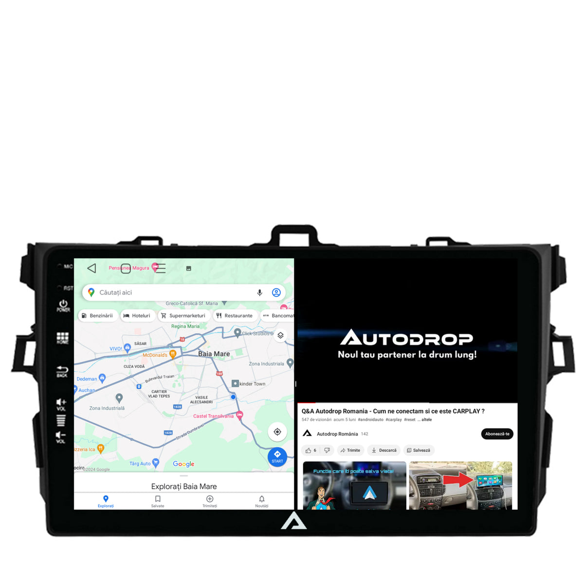 Navigatie Toyota Corolla (2007-2013), Android, E-Octacore / 2GB RAM + 32GB ROM, 9 Inch - AD-BGE9002+AD-BGRKIT091