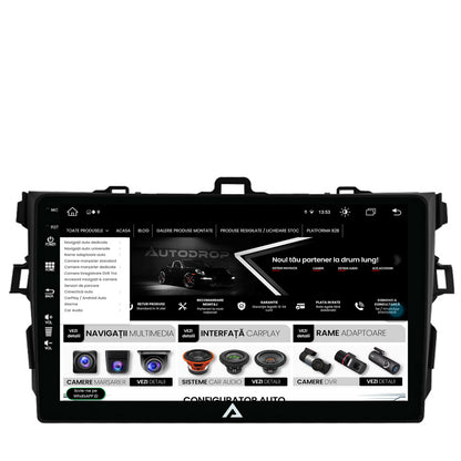 Navigatie Toyota Corolla (2007-2013), Android, Z-Octacore / 8GB RAM + 256GB ROM, 9 Inch - AD-BGZ9008+AD-BGRKIT091