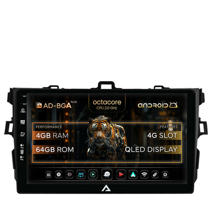 Navigatie Toyota Corolla (2007-2013), Android, A-Octacore / 4GB RAM + 64GB ROM, 9 Inch - AD-BGA9004+AD-BGRKIT091