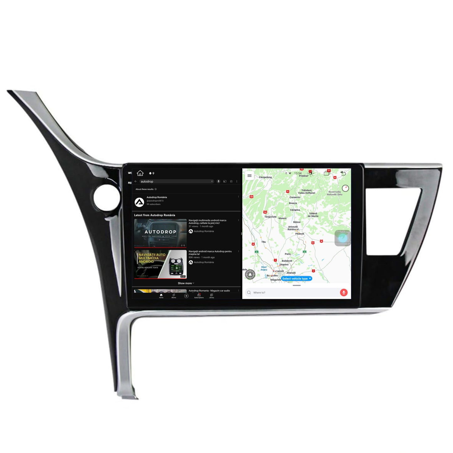 Navigatie Toyota Corolla / Auris (2017-2020), Android, V-Octacore / 4GB RAM + 64GB ROM, 10.36 Inch - AD-BGV10004+AD-BGRKIT079