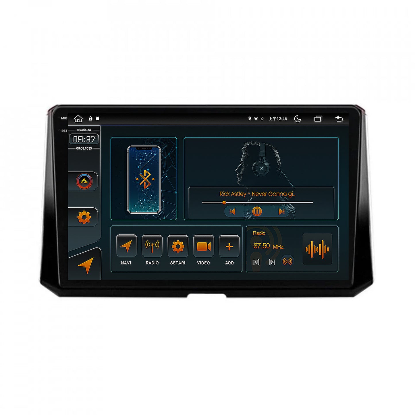 Navigatie Toyota Corolla (2019-2023), Android, V-Octacore / 4GB RAM + 64GB ROM, 10.36 Inch - AD-BGV10004+AD-BGRKIT059