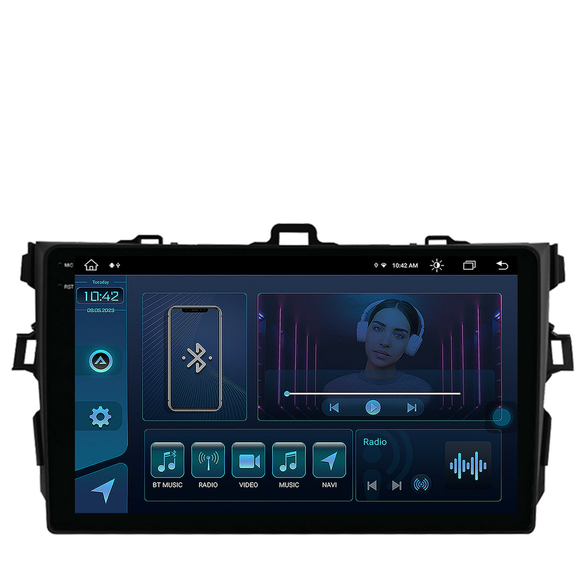 Navigatie Toyota Corolla (2007-2013), Android, X-Octacore / 8GB RAM + 256GB ROM, 9.5 Inch - AD-BGX9008+AD-BGRKIT091