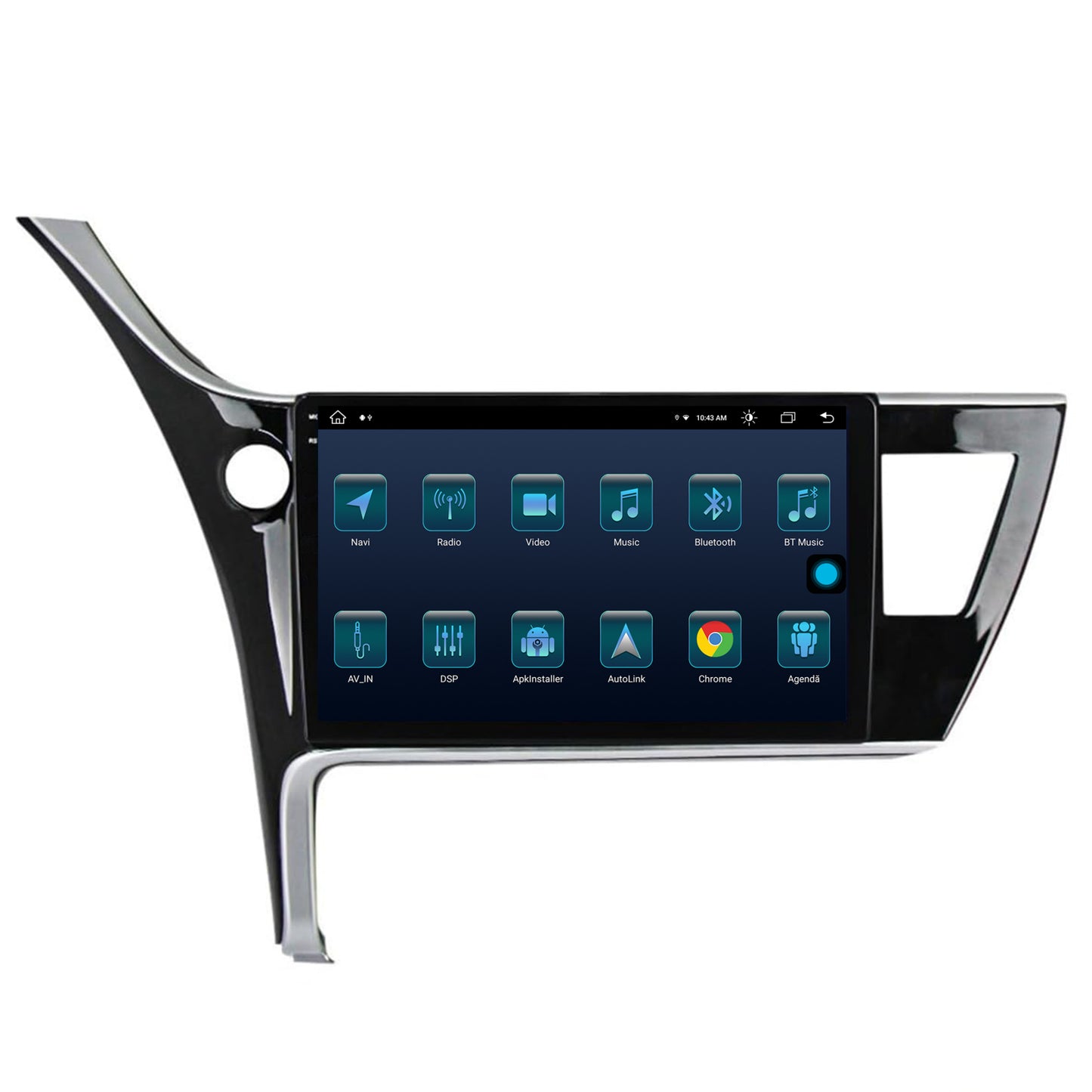 Navigatie Toyota Corolla / Auris (2017-2020), Android, X-Octacore / 8GB RAM + 256GB ROM, 10.36 Inch - AD-BGX10008+AD-BGRKIT079