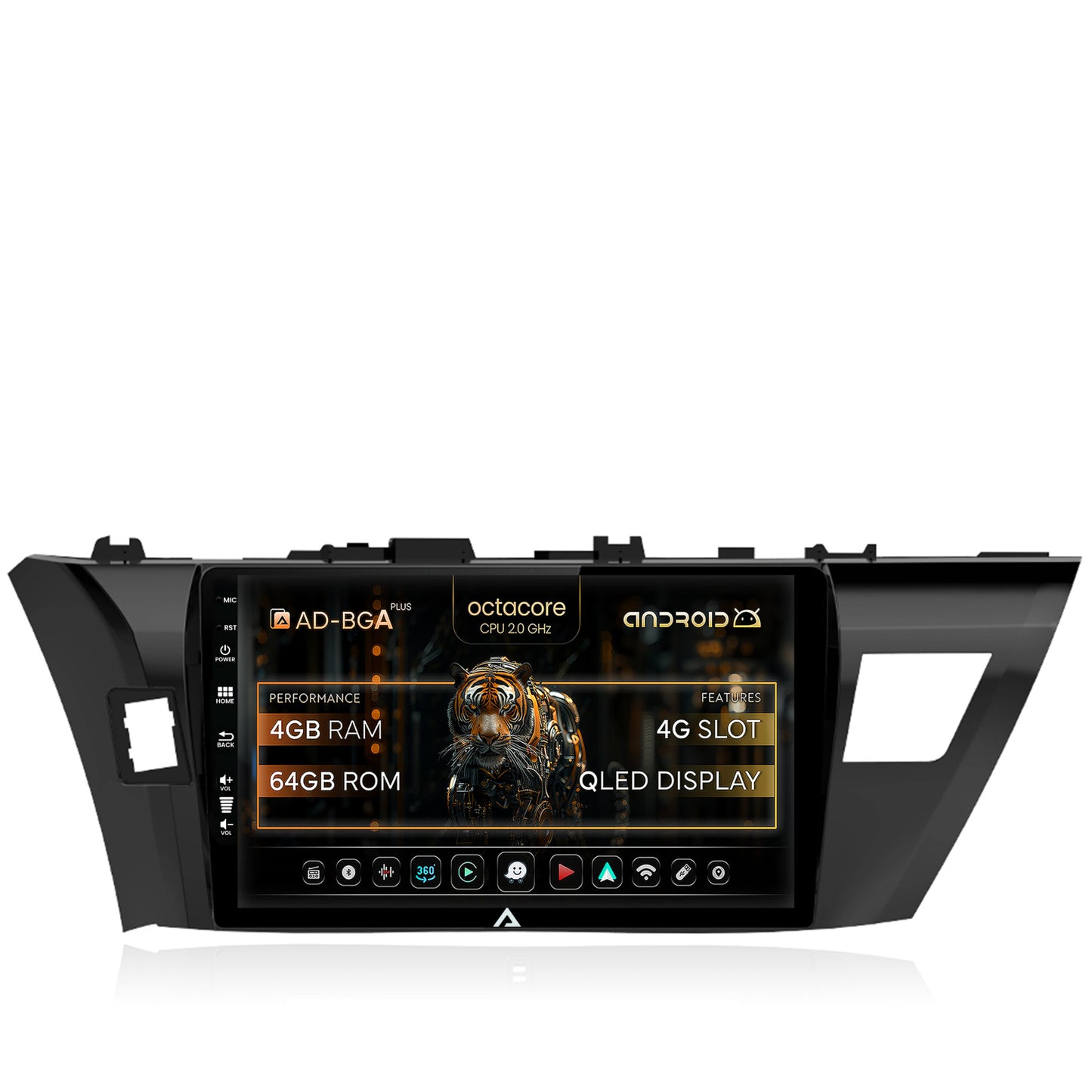 Navigatie Toyota Corolla (2012-2016), Android, A-Octacore / 4GB RAM + 64GB ROM, 10.1 Inch - AD-BGA10004+AD-BGRKIT058