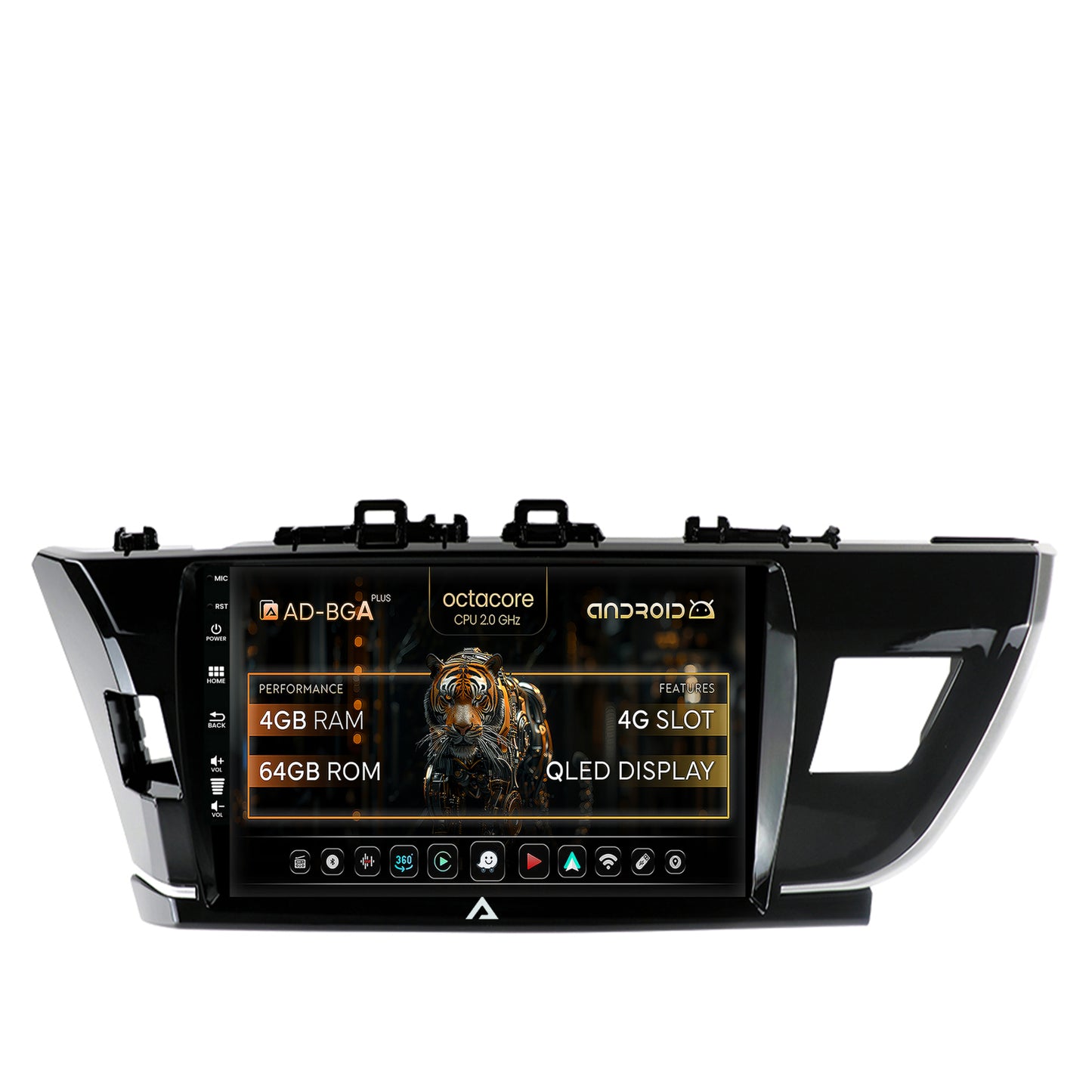 Navigatie Toyota Corolla (2012-2016), Android, A-Octacore / 4GB RAM + 64GB ROM, 10.1 Inch - AD-BGA10004+AD-BGRKIT076