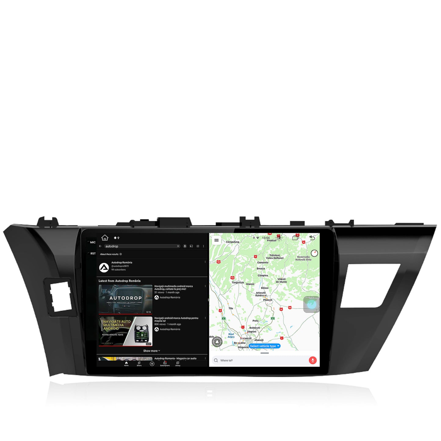 Navigatie Toyota Corolla (2012-2016), Android, V-Octacore / 4GB RAM + 64GB ROM, 10.36 Inch - AD-BGV10004+AD-BGRKIT058