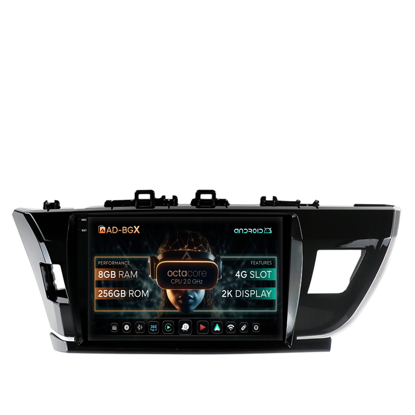 Navigatie Toyota Corolla (2012-2016), Android, X-Octacore / 8GB RAM + 256GB ROM, 10.36 Inch - AD-BGX10008+AD-BGRKIT076