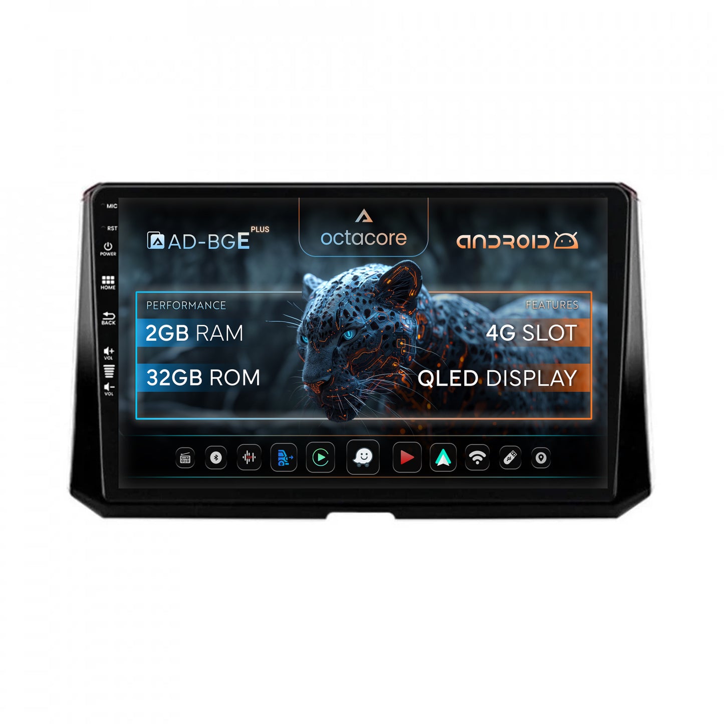 Navigatie Toyota Corolla (2019-2023), Android, E-Octacore / 2GB RAM + 32GB ROM, 10.1 Inch - AD-BGE10002+AD-BGRKIT059