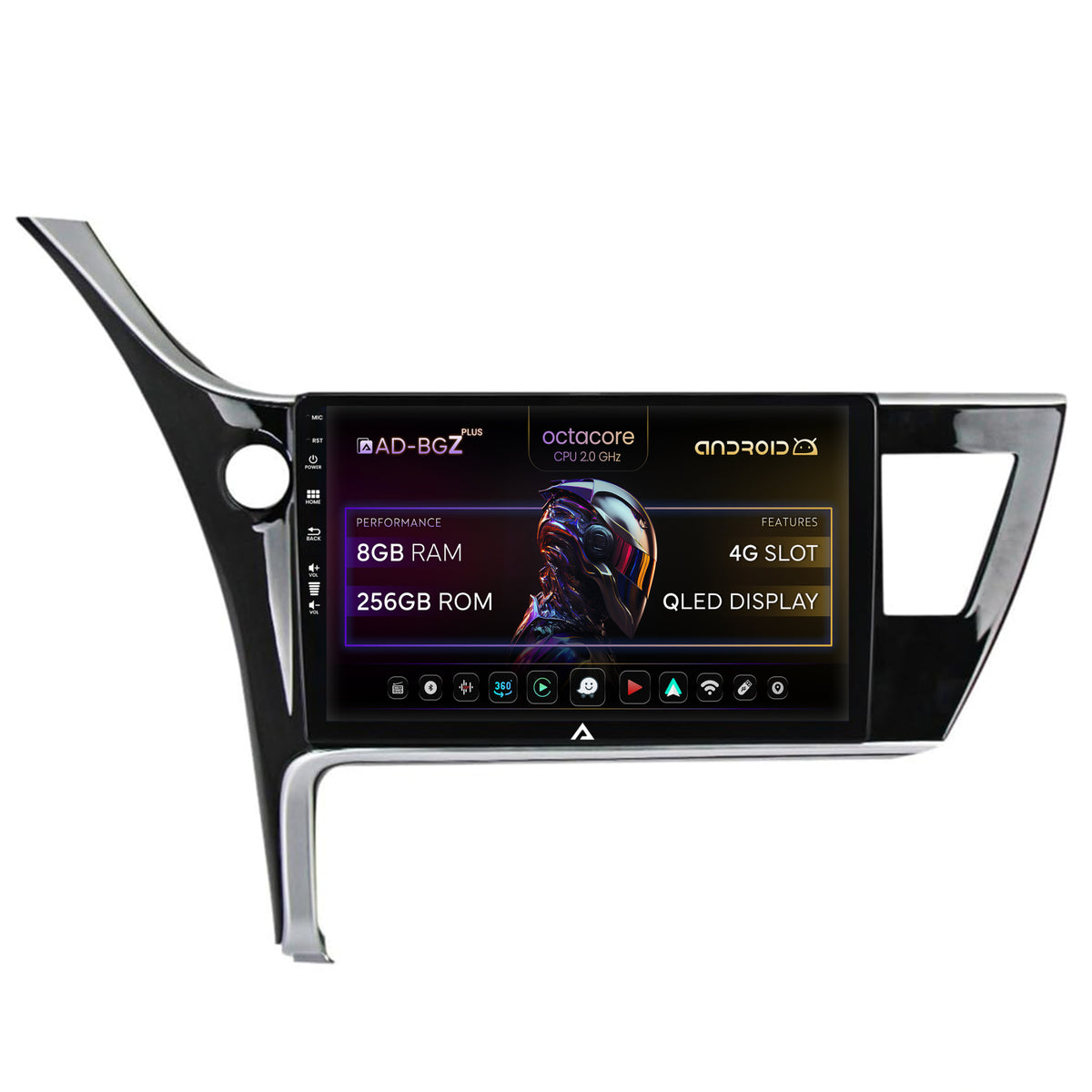 Navigatie Toyota Corolla / Auris (2017-2020), Android, Z-Octacore / 8GB RAM + 256GB ROM, 10.1 Inch - AD-BGZ10008+AD-BGRKIT079