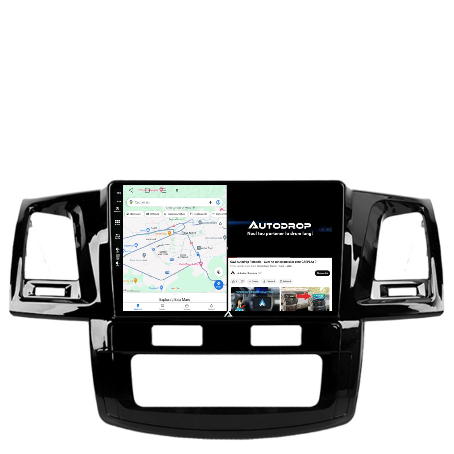 Navigatie Toyota Hilux (2008-2014), Android, E-Octacore / 2GB RAM + 32GB ROM, 9 Inch - AD-BGE9002+AD-BGRKIT081