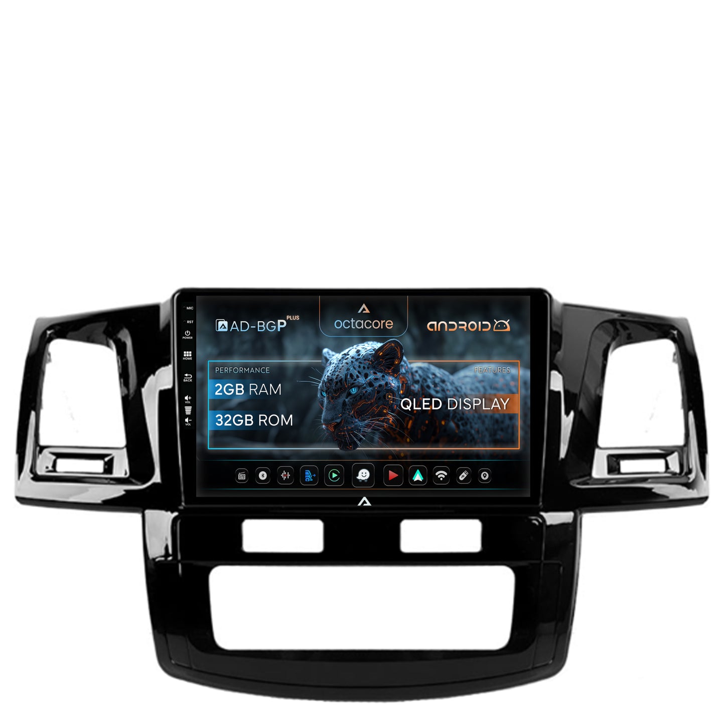Navigatie Toyota Hilux (2008-2014), Android, P-Octacore / 2GB RAM + 32GB ROM, 9 Inch - AD-BGP9002+AD-BGRKIT081