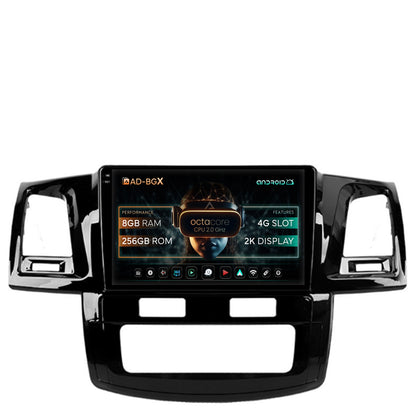 Navigatie Toyota Hilux (2008-2014), Android, X-Octacore / 8GB RAM + 256GB ROM, 9.5 Inch - AD-BGX9008+AD-BGRKIT081