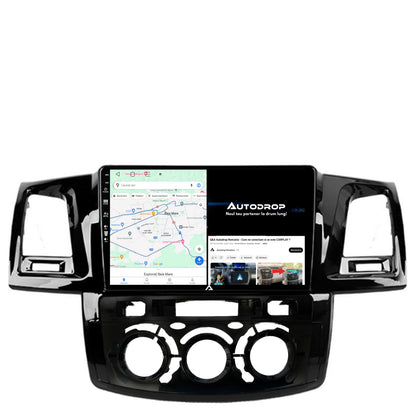 Navigatie Toyota Hilux (2008-2014) Clima Manuala, Android, E-Octacore / 2GB RAM + 32GB ROM, 9 Inch - AD-BGE9002+AD-BGRKIT082