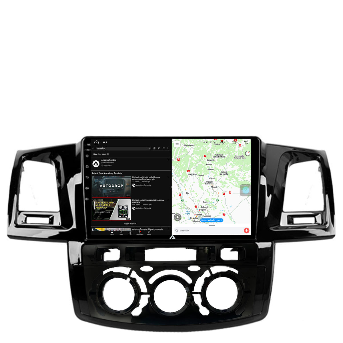 Navigatie Toyota Hilux (2008-2014) Clima Manuala, Android, Z-Octacore / 8GB RAM + 256GB ROM, 9 Inch - AD-BGZ9008+AD-BGRKIT082