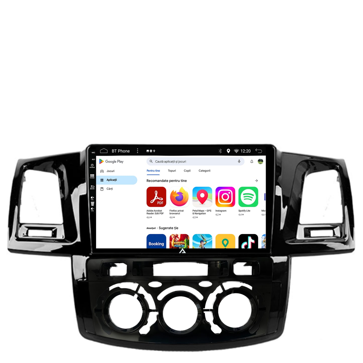 Navigatie Toyota Hilux (2008-2014) Clima Manuala, Android, A-Octacore / 4GB RAM + 64GB ROM, 9 Inch - AD-BGA9004+AD-BGRKIT082