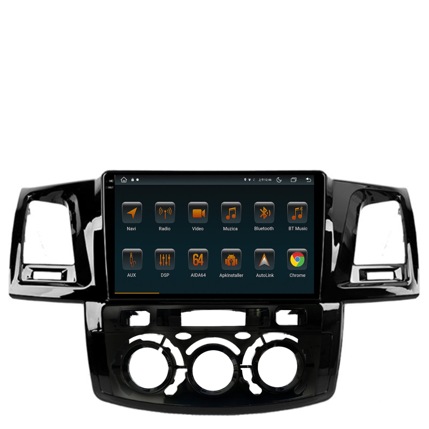 Navigatie Toyota Hilux (2008-2014) Clima Manuala, Android, V-Octacore / 4GB RAM + 64GB ROM, 9.5 Inch - AD-BGV9004+AD-BGRKIT082