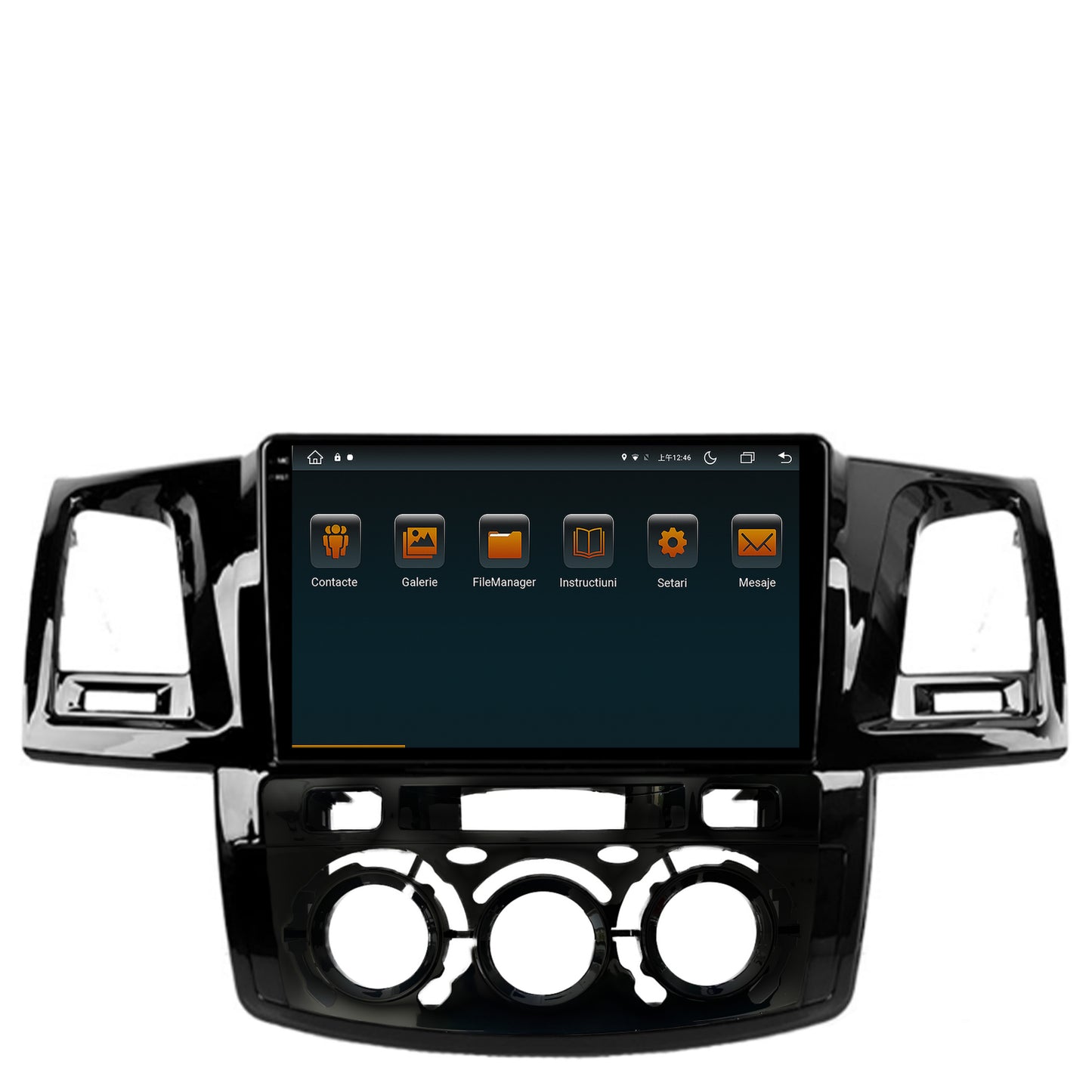 Navigatie Toyota Hilux (2008-2014) Clima Manuala, Android, V-Octacore / 4GB RAM + 64GB ROM, 9.5 Inch - AD-BGV9004+AD-BGRKIT082