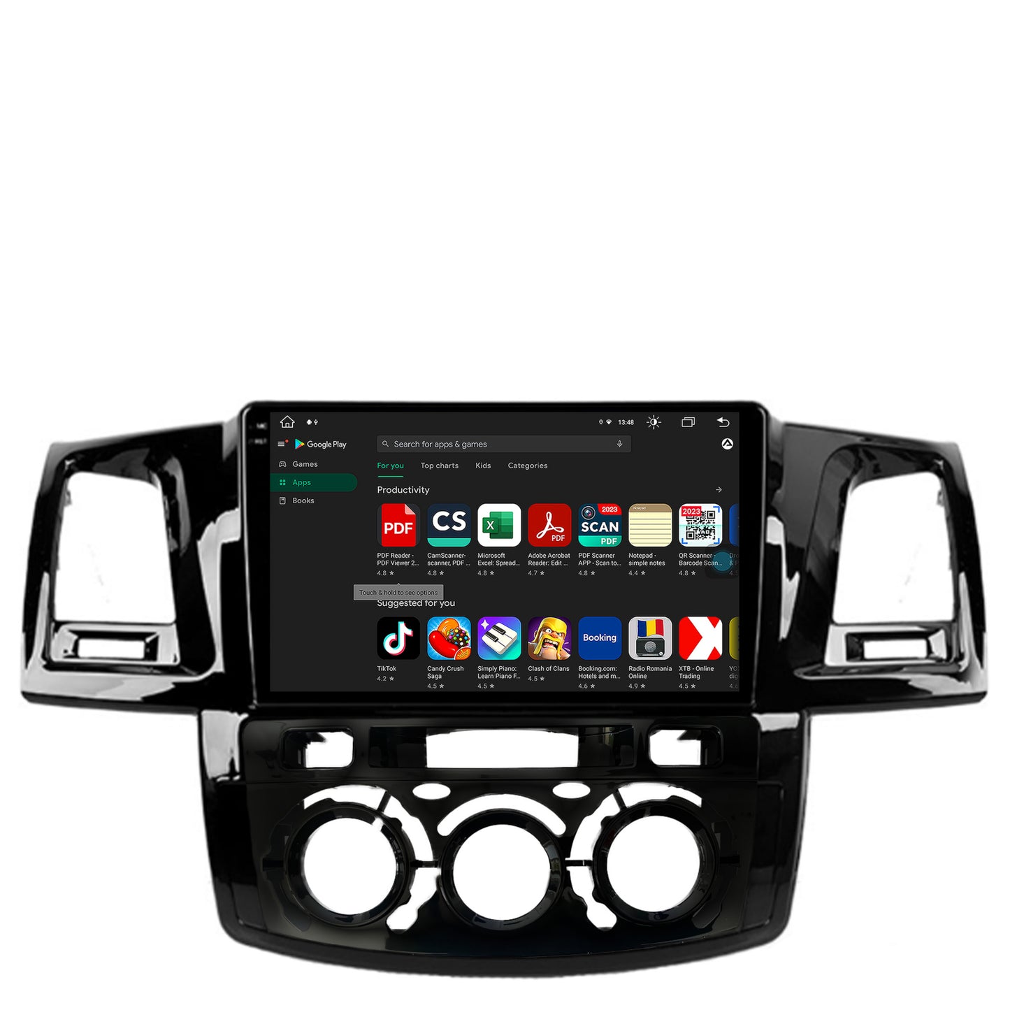 Navigatie Toyota Hilux (2008-2014) Clima Manuala, Android, V-Octacore / 4GB RAM + 64GB ROM, 9.5 Inch - AD-BGV9004+AD-BGRKIT082