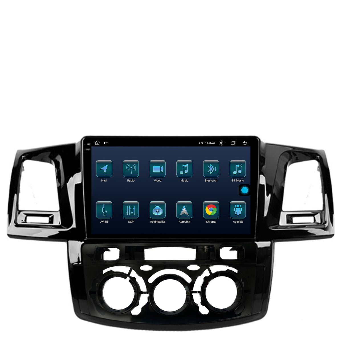 Navigatie Toyota Hilux (2008-2014) Clima Manuala, Android, X-Octacore / 8GB RAM + 256GB ROM, 9.5 Inch - AD-BGX9008+AD-BGRKIT082