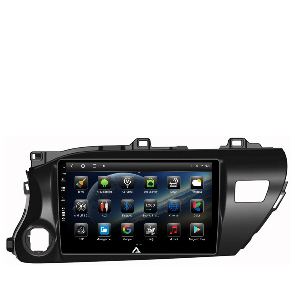 Navigatie Toyota Hilux (2015+), Android, E-Octacore / 2GB RAM + 32GB ROM, 10.1 Inch - AD-BGE10002+AD-BGRKIT086