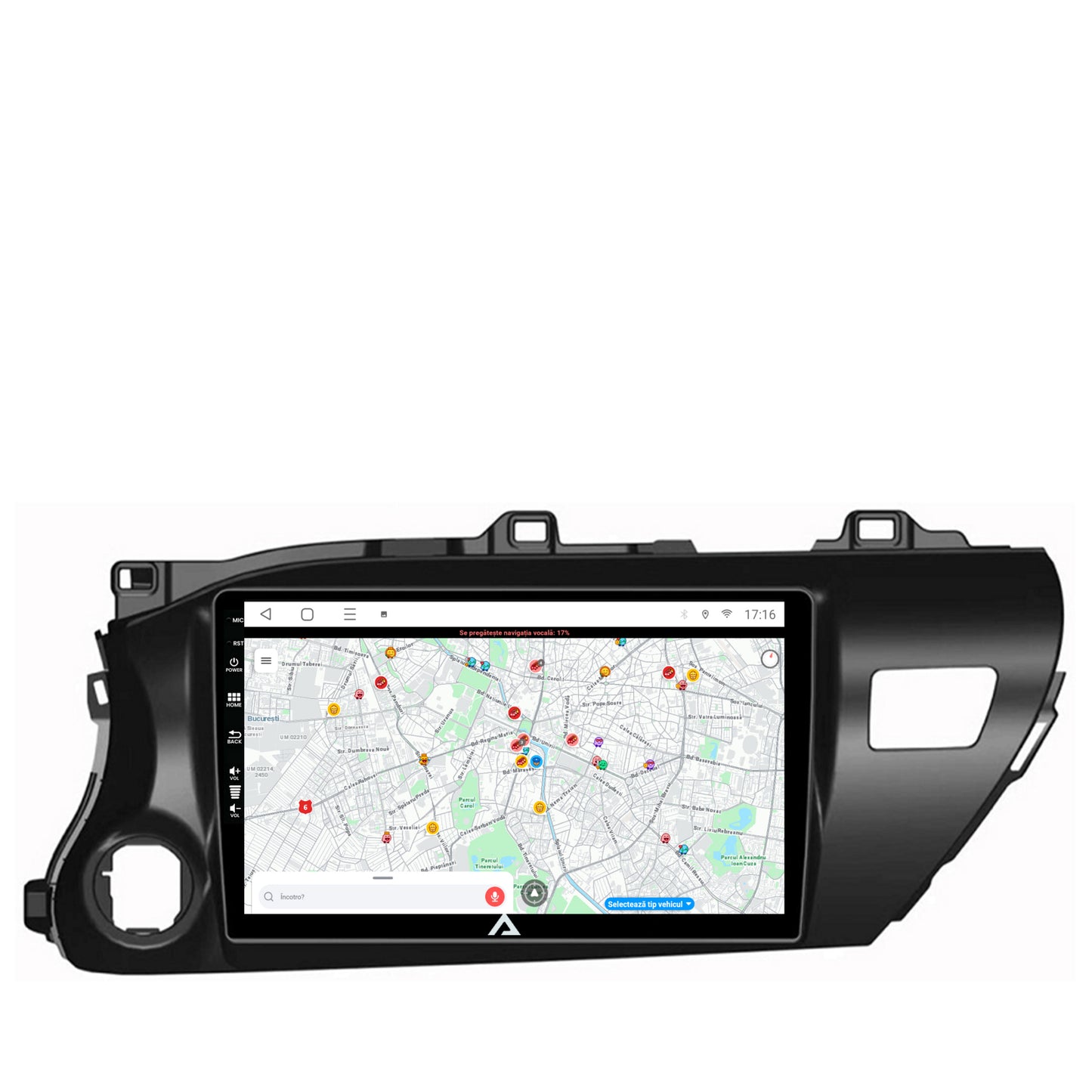 Navigatie Toyota Hilux (2015+), Android, P-Octacore / 2GB RAM + 32GB ROM, 10.1 Inch - AD-BGP10002+AD-BGRKIT086