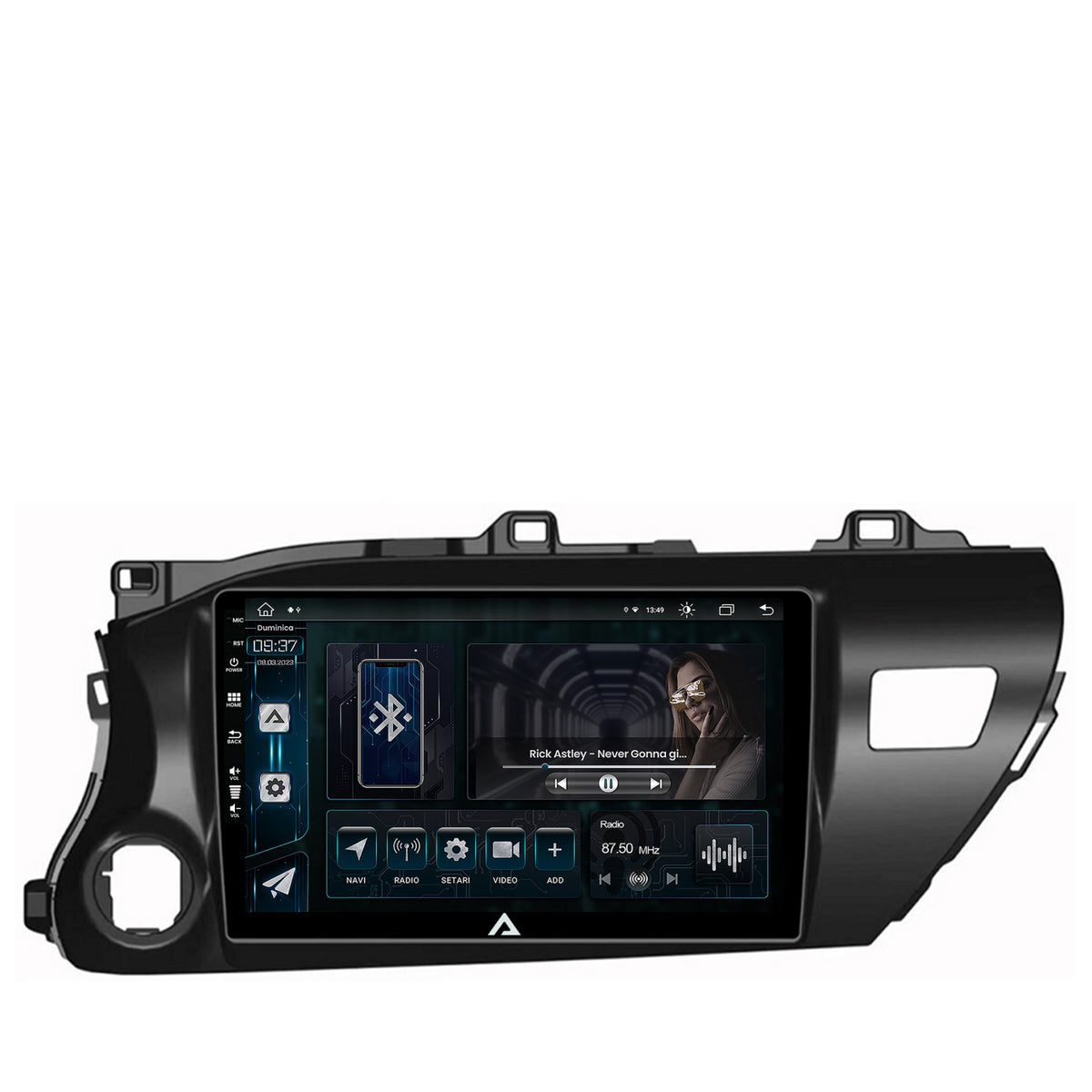 Navigatie Toyota Hilux (2015+), Android, Z-Octacore / 8GB RAM + 256GB ROM, 9 Inch - AD-BGZ10008+AD-BGRKIT086