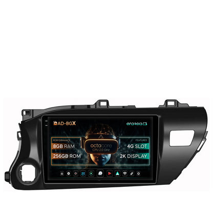 Navigatie Toyota Hilux (2015+), Android, X-Octacore / 8GB RAM + 256GB ROM, 10.36 Inch - AD-BGX10008+AD-BGRKIT086
