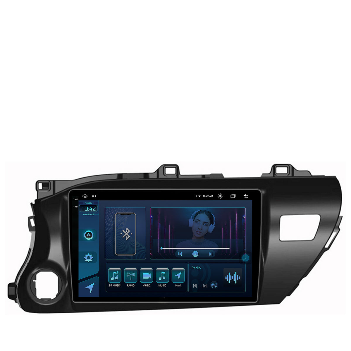 Navigatie Toyota Hilux (2015+), Android, X-Octacore / 8GB RAM + 256GB ROM, 10.36 Inch - AD-BGX10008+AD-BGRKIT086