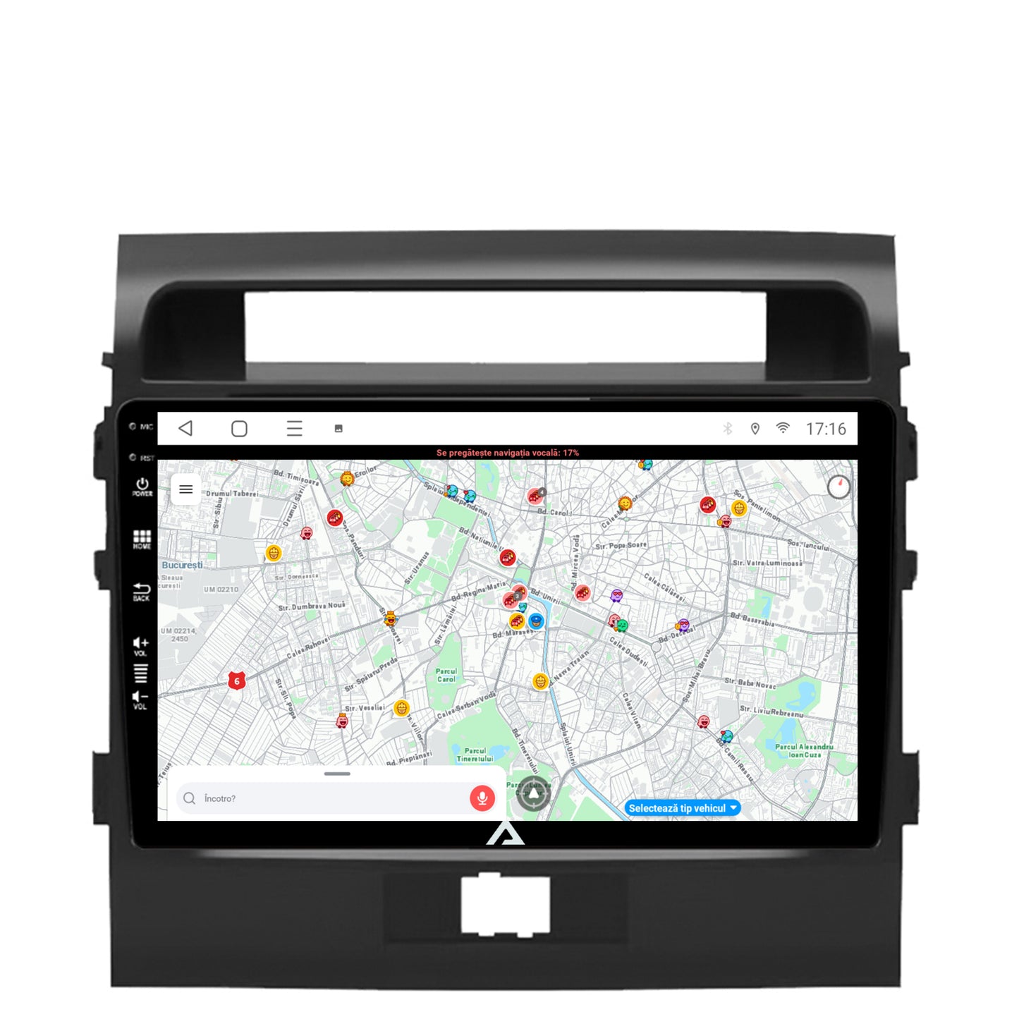 Navigatie Toyota Land Cruiser 200 (2007-2015), Android, E-Octacore / 2GB RAM + 32GB ROM, 9 Inch - AD-BGE9002+AD-BGRKIT075