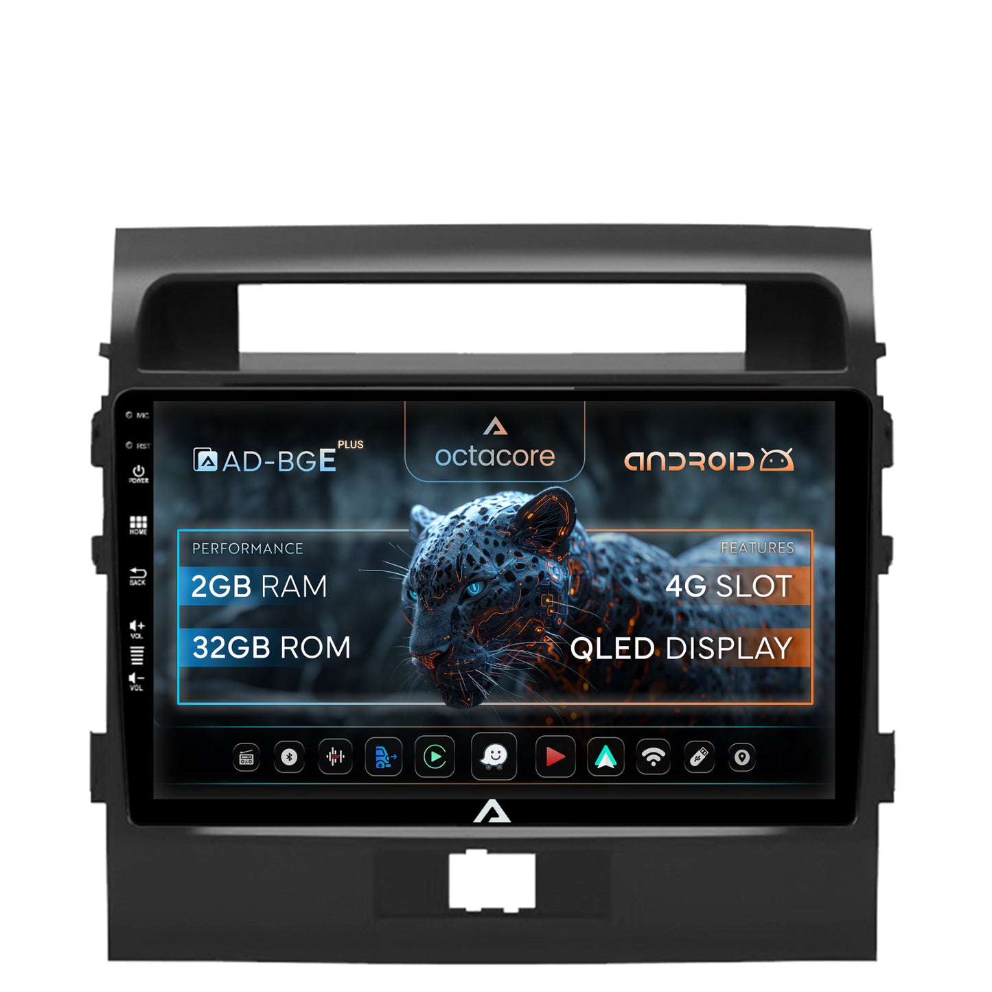 Navigatie Toyota Land Cruiser 200 (2007-2015), Android, E-Octacore / 2GB RAM + 32GB ROM, 9 Inch - AD-BGE9002+AD-BGRKIT075