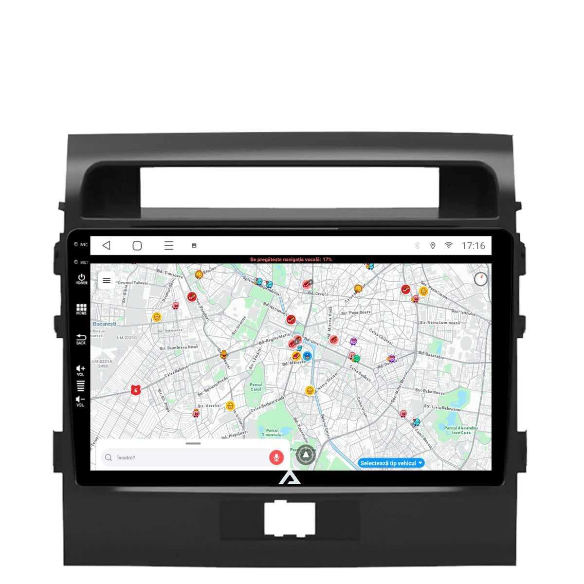Navigatie Toyota Land Cruiser 200 (2007-2015), Android, P-Octacore / 2GB RAM + 32GB ROM, 9 Inch - AD-BGP10002+AD-BGRKIT075