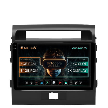 Navigatie Toyota Land Cruiser 200 (2007-2015), Android, V-Octacore / 4GB RAM + 64GB ROM, 9.5 Inch - AD-BGV9004+AD-BGRKIT075