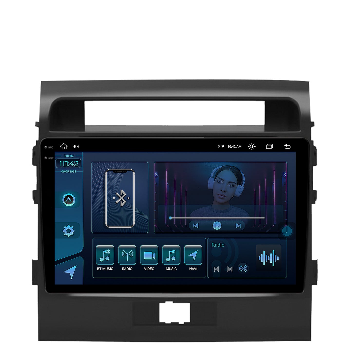 Navigatie Toyota Land Cruiser 200 (2007-2015), Android, X-Octacore / 8GB RAM + 256GB ROM, 9.5 Inch - AD-BGX9008+AD-BGRKIT075