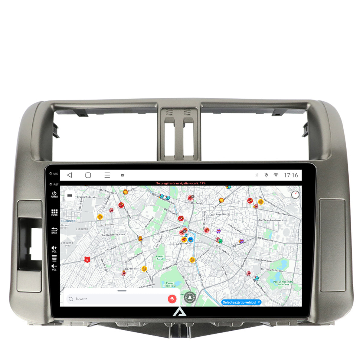 Navigatie Toyota Land Cruiser Prado J150 (2009-2013), Android, E-Octacore / 2GB RAM + 32GB ROM, 9 Inch - AD-BGE9002+AD-BGRKIT070