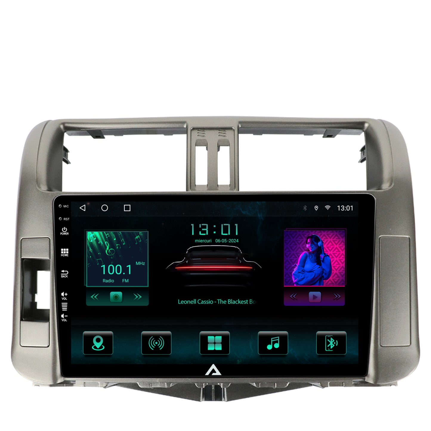 Navigatie Toyota Land Cruiser Prado J150 (2009-2013), Android, A-Octacore / 4GB RAM + 64GB ROM, 9 Inch - AD-BGA9004+AD-BGRKIT070