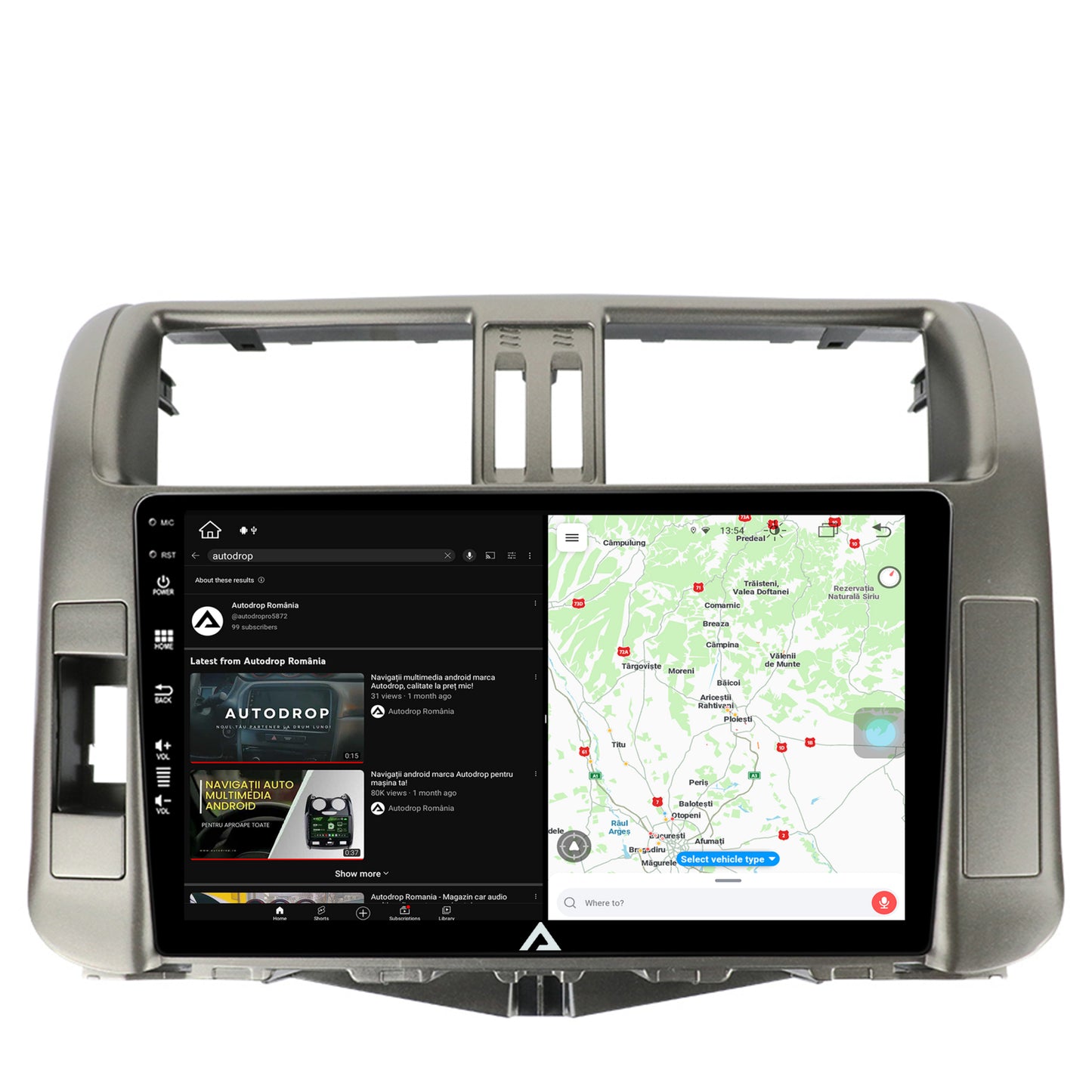 Navigatie Toyota Land Cruiser Prado J150 (2009-2013), Android, Z-Octacore / 8GB RAM + 256GB ROM, 9 Inch - AD-BGZ9008+AD-BGRKIT070