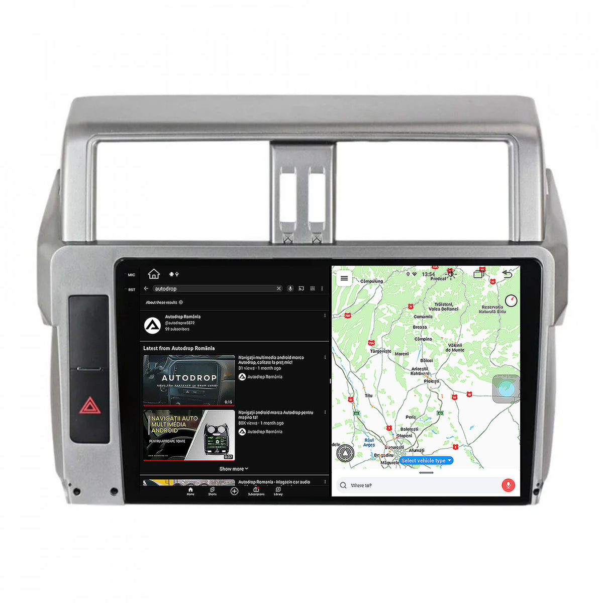 Navigatie Toyota Land Cruiser Prado J150 (2013-2017), Android, V-Octacore / 4GB RAM + 64GB ROM, 9.5 Inch - AD-BGV9004+AD-BGRKIT061